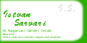 istvan sarvari business card