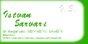 istvan sarvari business card